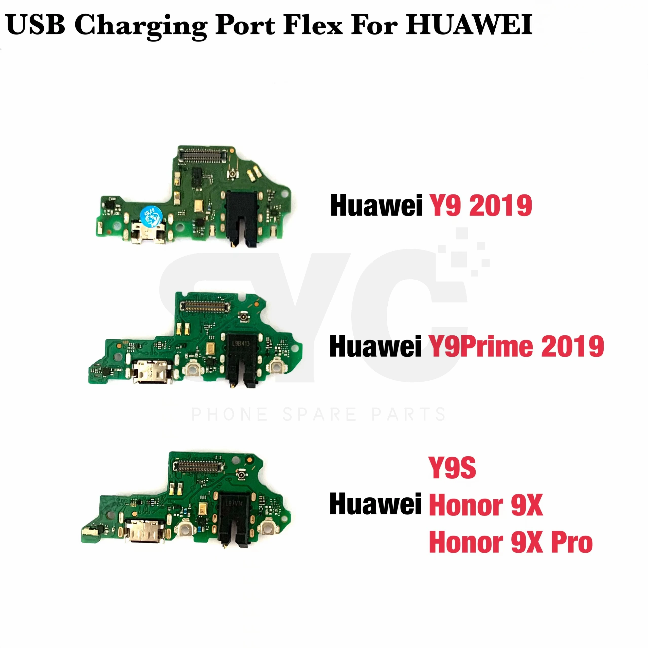 Oryginalne złącze dokujące USB Ładowarka Port ładowania Elastyczny kabel do Huawei Y9 Prime Y9 2019 Y9S Honor 9X Pro