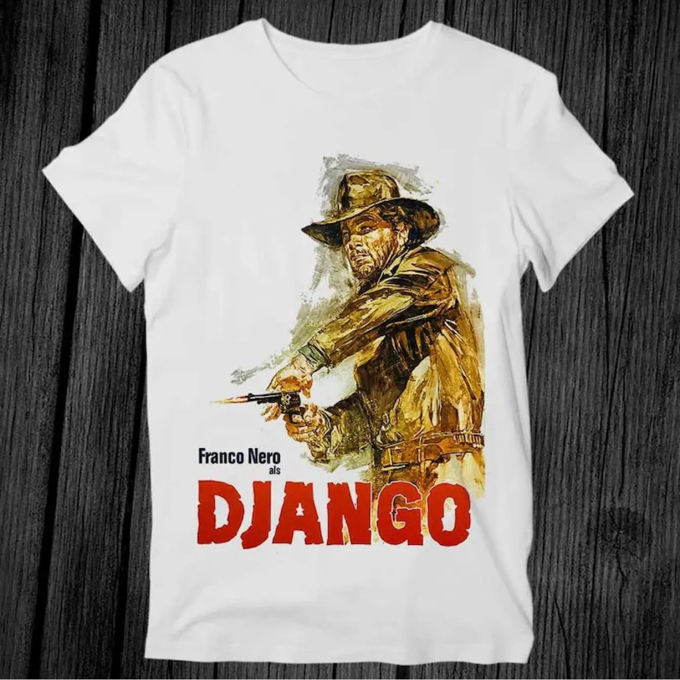 camiseta-vintage-de-filme-western-django-spaghetti-com-design-de-django-e-dr-kingfisher-inspirada-em-quentin-tarantino