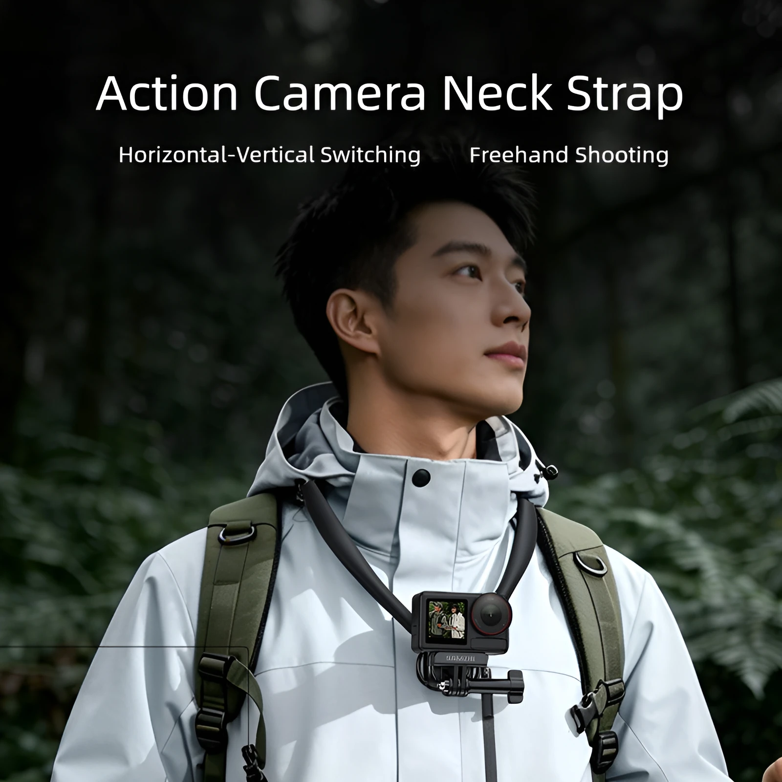 SAMZHE Neck Hold Mount Chest Mount For DJI Osmo Action GoPro Insta360 Horizontal/Vertical Switching Camera Accessories Quick Rel