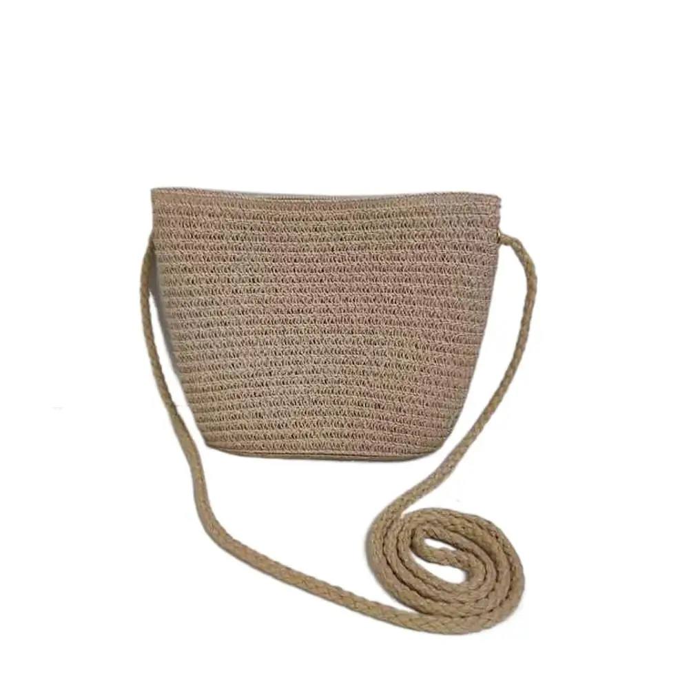 Leisure Straw Crossbody Bag Simple Large Capacity Single Shoulder Bag Soft Handle Straw Handbag Travel