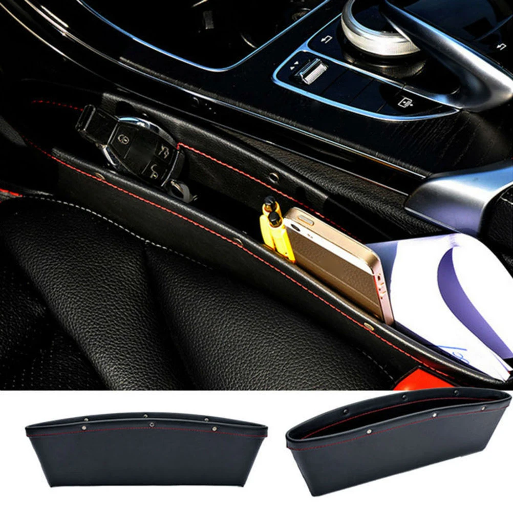 

Premium Thick Synthetic Car Seat Filler Organizer Box for Phones Sunglasses Pens Compatible with Most Automotive