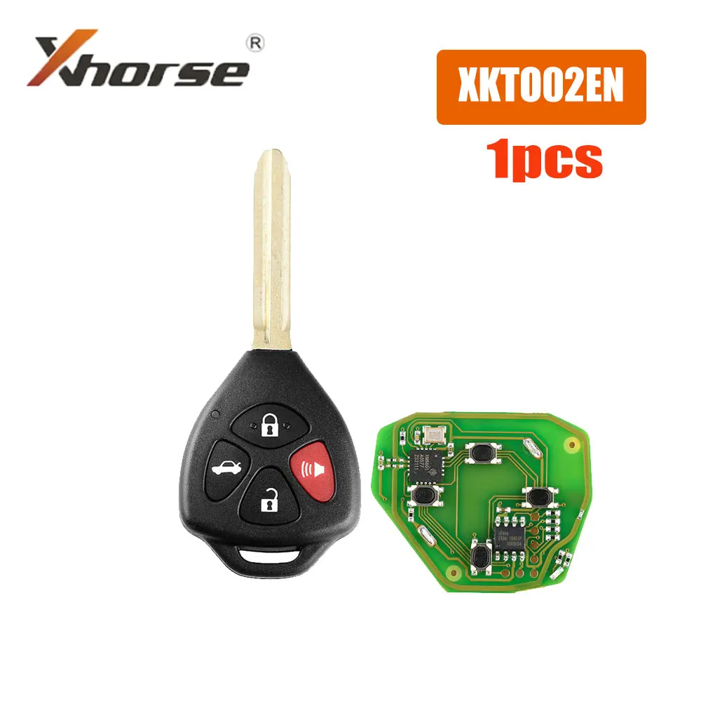 1PCS/LOT Xhorse XKTO02EN Wire Remote Key 4 Bottons Car Keys for Toyota VVDI2 Xhorse VVDI Tool Univeral Car Remote Control Key