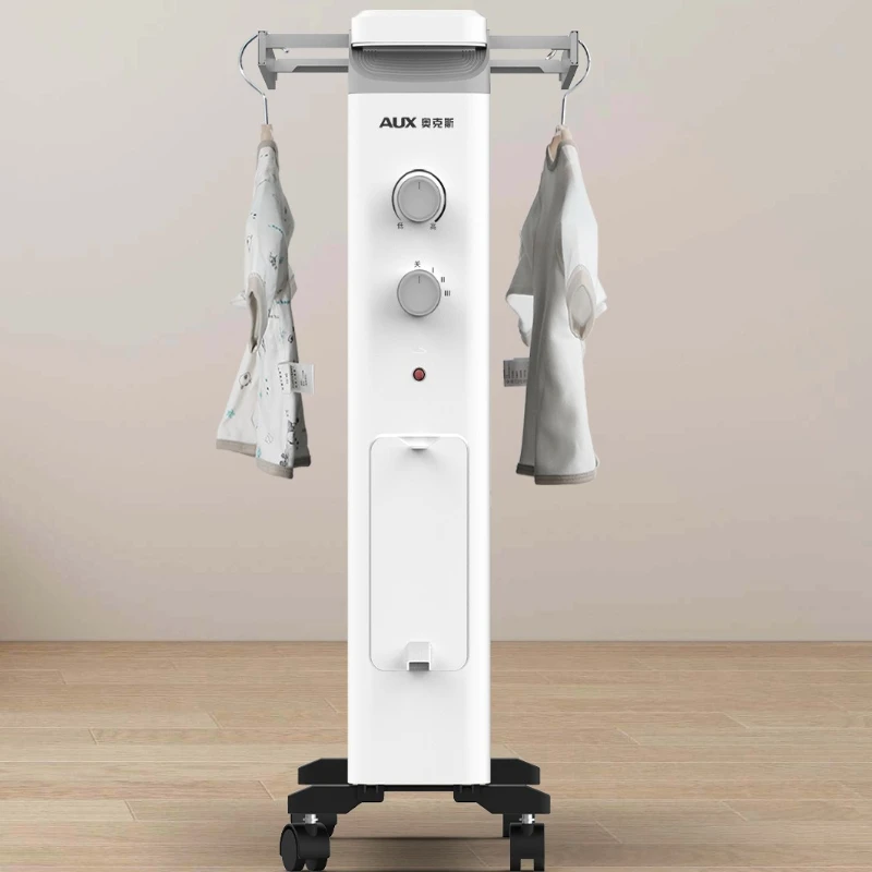 سخان مشعاع مملوء بالزيت، سخان منزلي موفر للطاقة بقدرة 2000 وات مع حماية من الحرارة الزائدة والأطراف، تسخين هادئ، رف تجفيف