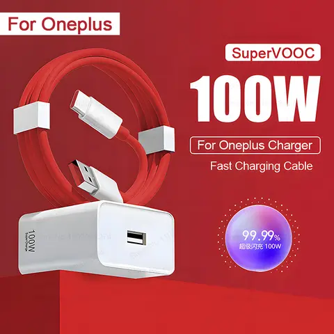 Pour chargeur OnePlus 100W SuperVOOC chargeurs pour OnePlus 13 10 11 12 Pro Nord CE4 Lite OPPO Realme charge rapide câble USB Type C