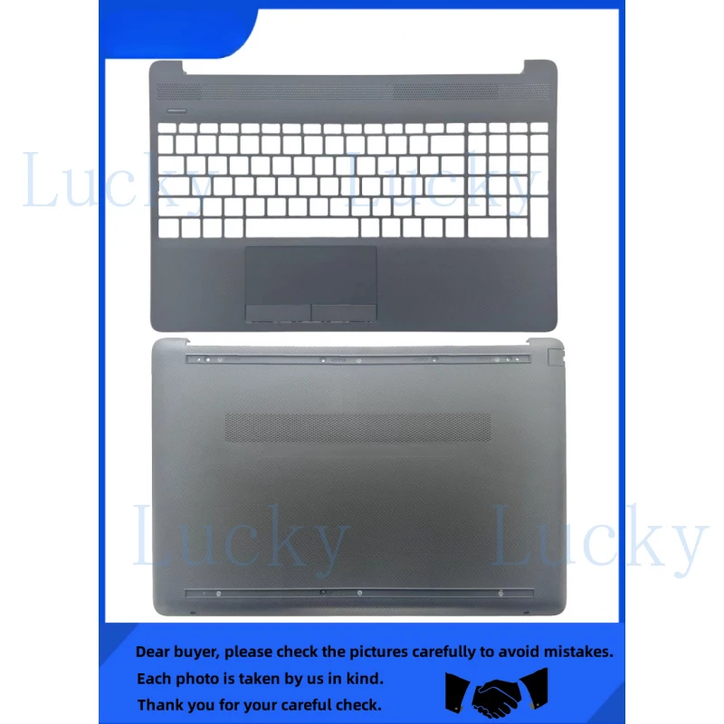 

f New For HP 15-DW 15S-DY 15S-DU 15-GW TPN-C139 Upper Palmrest Case & Bottom Base