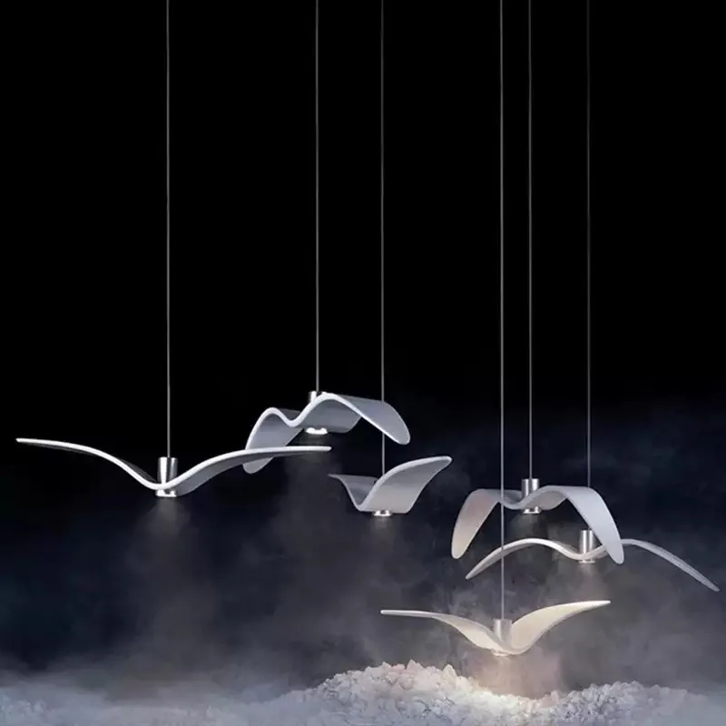 Nordic Modern Seagull Pendant Lamp Resin Bedroom Bedside Restaurant Kitchen Staircase Corridor Living Room Led Lighting Lights