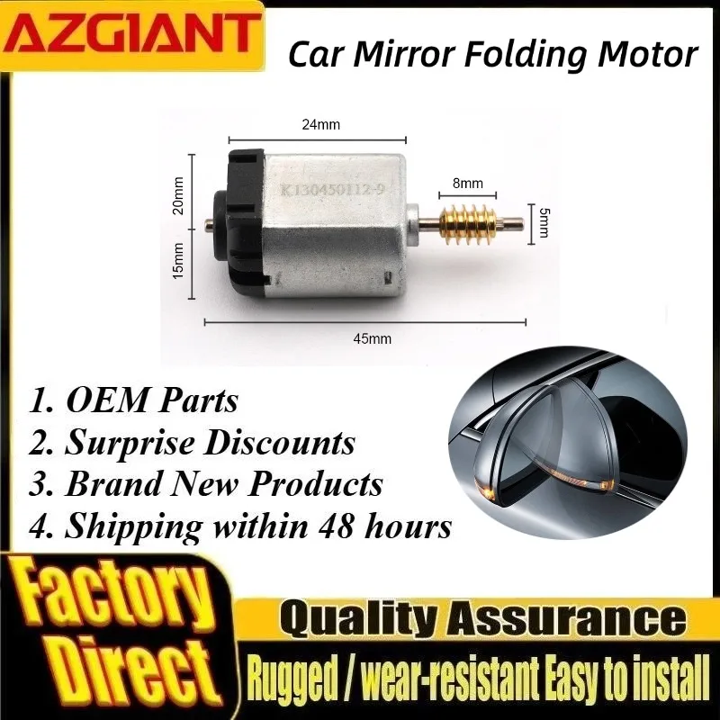 AZGIANT Auto Fold Side Mirror Motor Professional 12 Volt for 2020-2026 Toyota Wildlander Folding Mirror Replacement Part