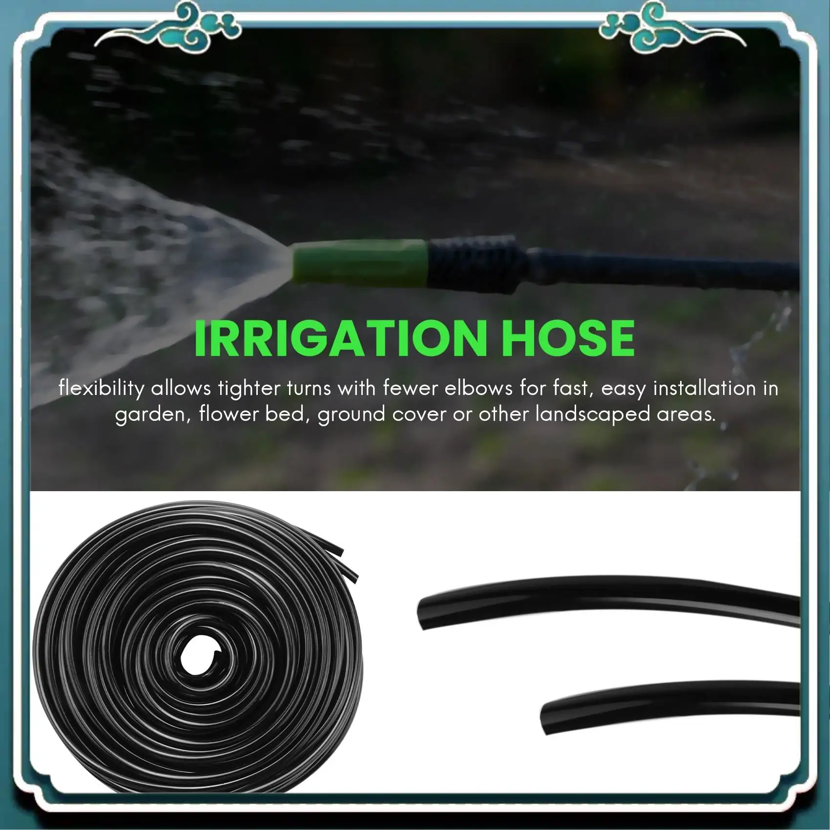 قسط 30 متر متر 1/4 بوصة أنبوب توزيع فارغ خرطوم الري بالتنقيط خط أنابيب سقي الحديقة #3