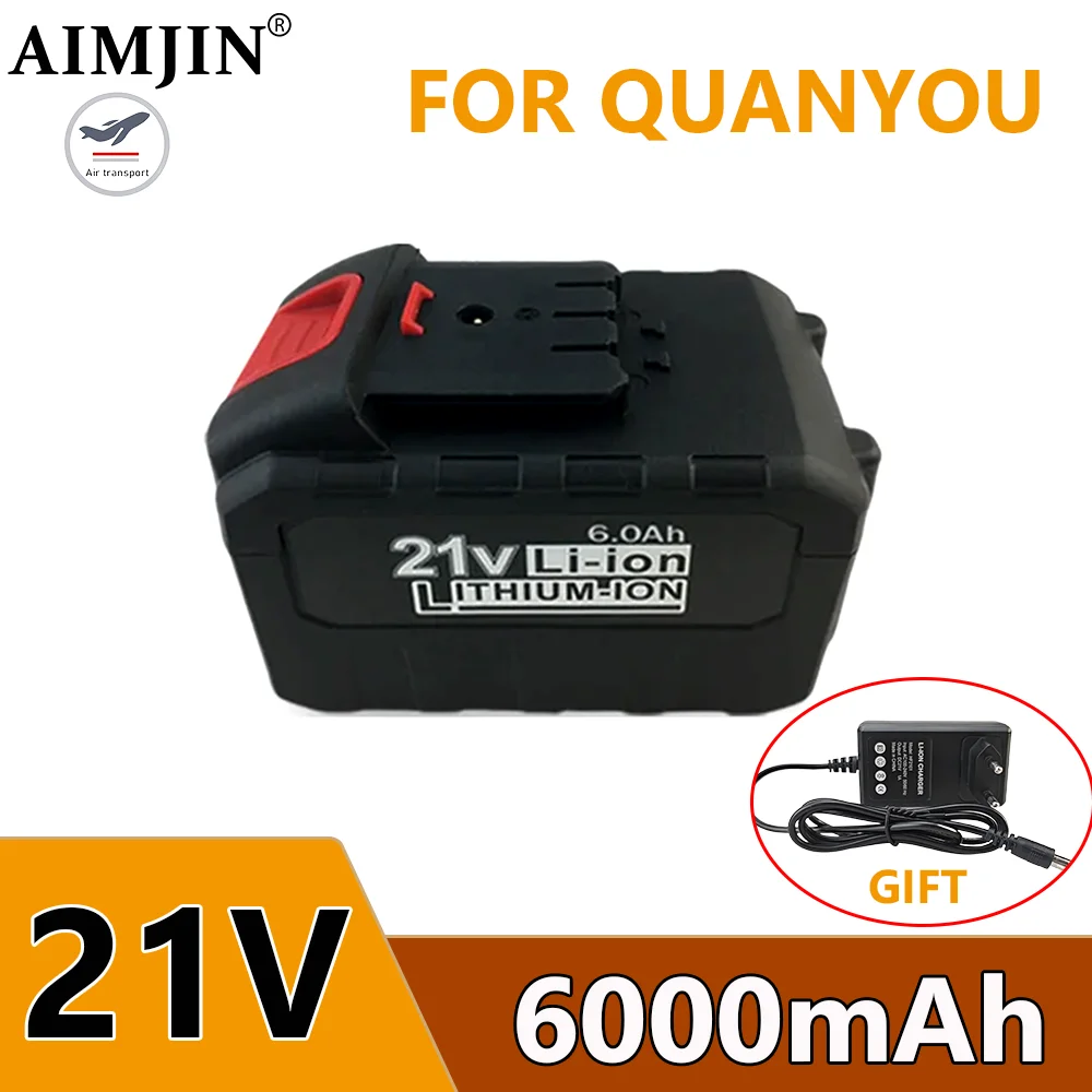 

Сменные аккумуляторы для беспроводных электроинструментов QuanYou, литий-ионные, 21В, 3000мАч, 6000мАч, 9000мАч