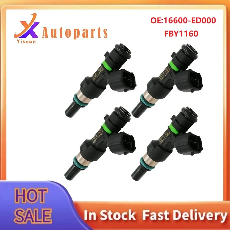 1/4 PC Yiseon New Fuel Injector fuel-saving 16600ED000 16600-ED000 FBY1160 For Nissan Versa Tiida MARCH III (K12) HR16DE 1.6L