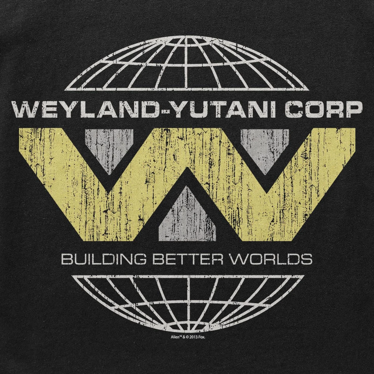Weyland Yutani Building Better Worlds T-Shirt | Retro Alien Corp SciFi T-Shirt – Detail 4