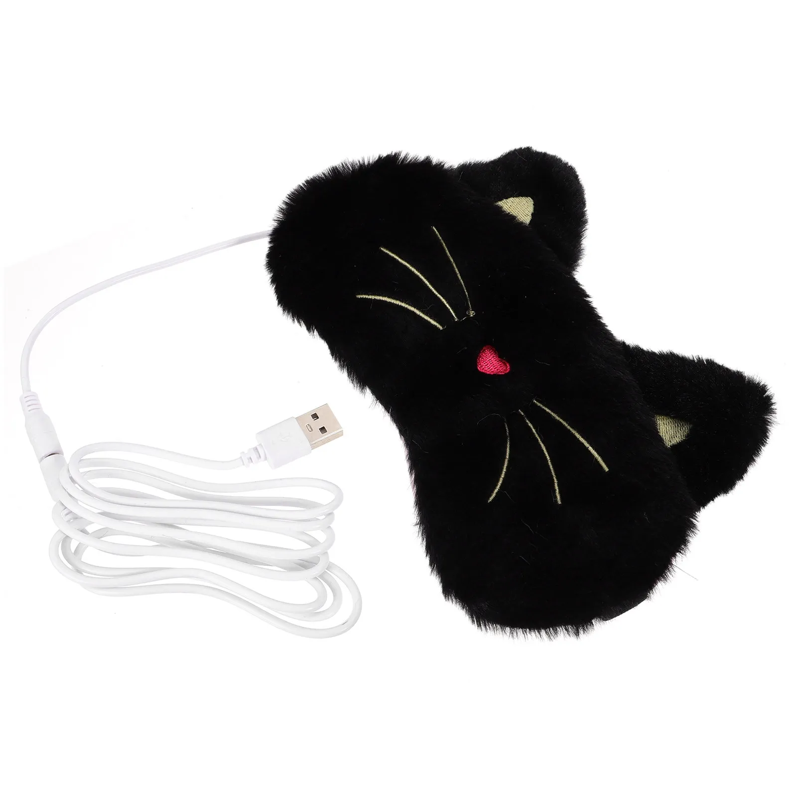 1Set Eye Mask Arc Nose Design Adjustable Buckle Magnetic Heating USB Eye Patch for Travel Home Office Rest Fatigue