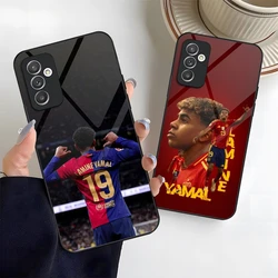 L-LamineS Football Y-Yamal S Phone Case Glass For Samsung Galaxy S24 S20 S21 S22 S23 Ultra Fe Plus A34 A16 A54 A24 A52 A53 M54 C