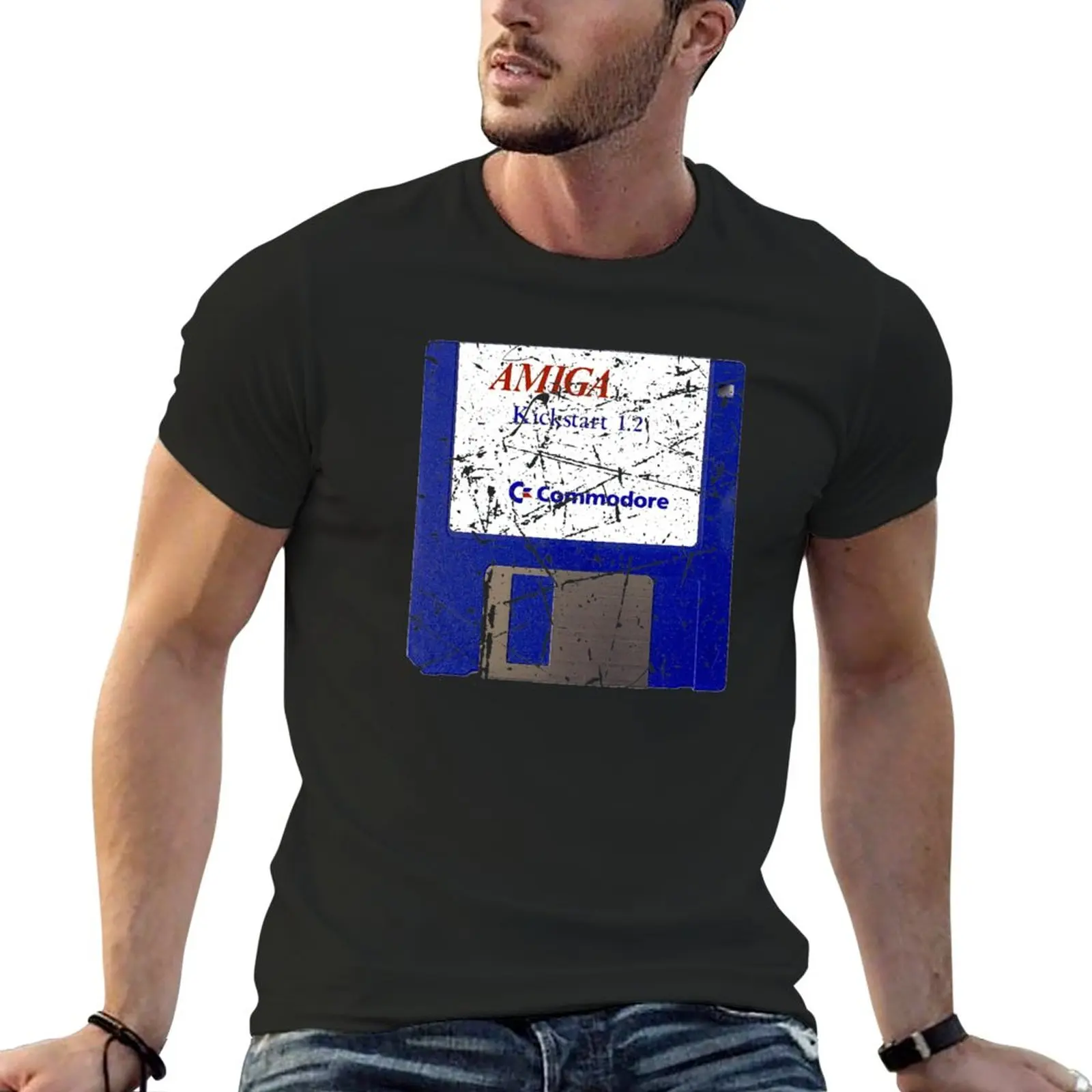 New Vintage Amiga floppy disk for 16-bit geeks and nostalgics T-Shirt sweat shirt customized t shirts men clothing