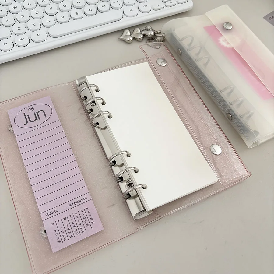 A6 Halbsternförmige Hülle, 10 Stück 1/2/3 Zoll Aufbewahrungstaschen, Postkartenordner, Sammelorganizer, DIY 50 Ersatzpapiere – Detail 5