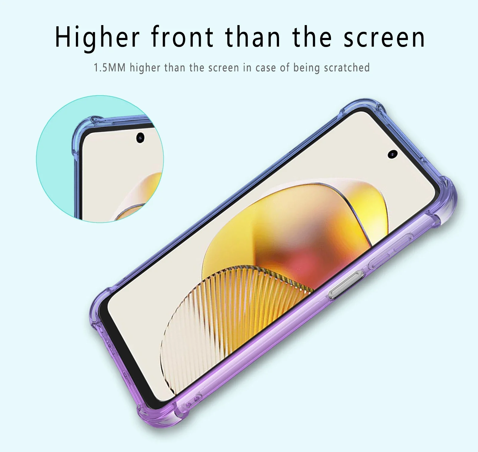 Case for Moto G Stylus 5G 2023 2022 2021 Clear Cute Gradient Slim Anti Scratch Flexible TPU Shockproof Phone Cover for G Stylus