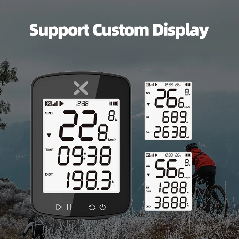 XOSS G2 GPS Bike Computer Wireless Cycling Speedometer Road Bike MTB USB C IPX7 Waterproof Bluetooth Bicycle Computer Odometer