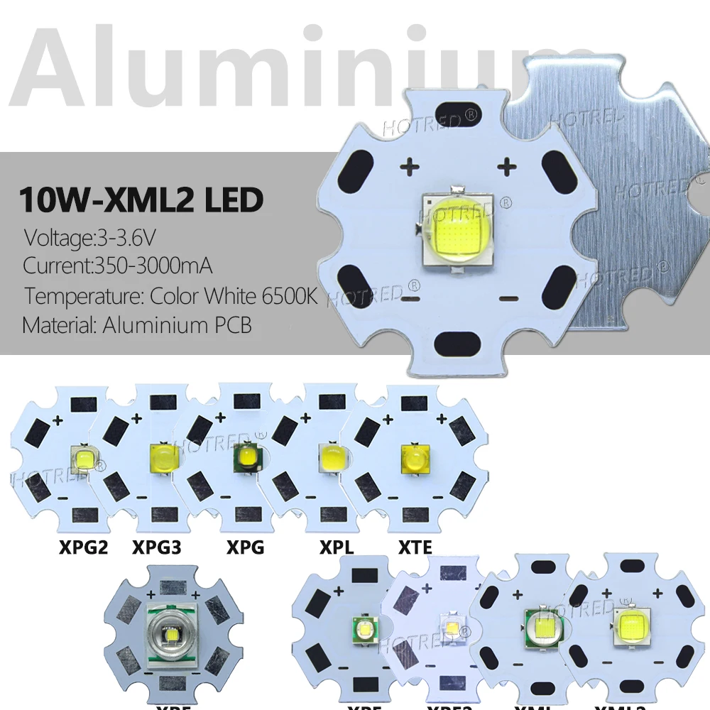 LED Chip Beads 3W XPE 5W XPG2 XML T6 XML2 XHP70 XHP90 XHP110 3A 6A 9A 10A 24A 18W 24W 45W 72W DC3-5V DC6-8V 24V Lamp Flashlight