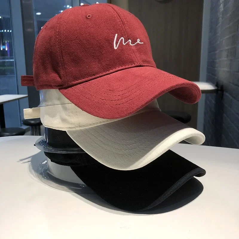 New wavy baseball cap for women, warm in spring and autumn good-looking on the street, face-covering curved brim hat for couples