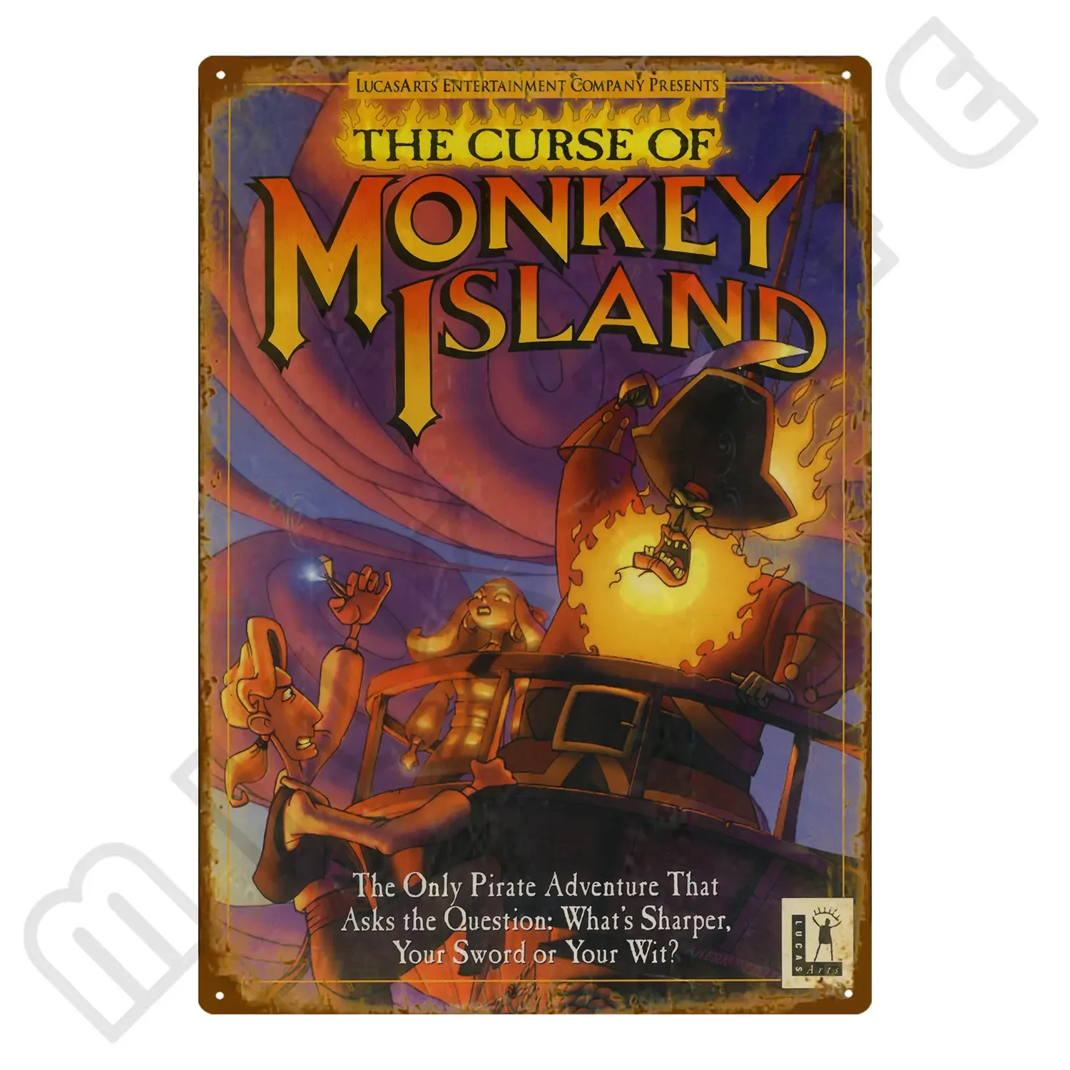 Classic Game The Secret of Monkey Island Metal Tin Signs Man Cave Home Room Cinema Bar Club Tin Sign Posters Gift for Kids