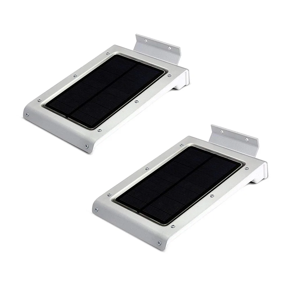 2pcs LED Solar Lights Outdoor 2835SMD 46 leds Security Waterproof Wall Lights for Garage Patio Garden Driveway Yard RV