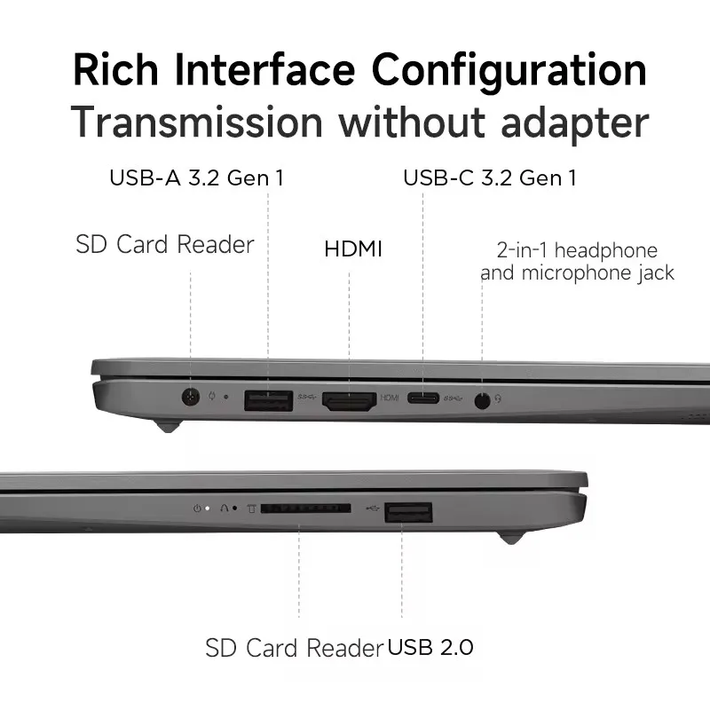 Ноутбук Lenovo IdeaPad 15S Slim Light 15 дюймов Intel Core I5 16G DDR4 RAM 512G 1 ТБ SSD Nvme Офисный настольный компьютер Ноутбук NB PC