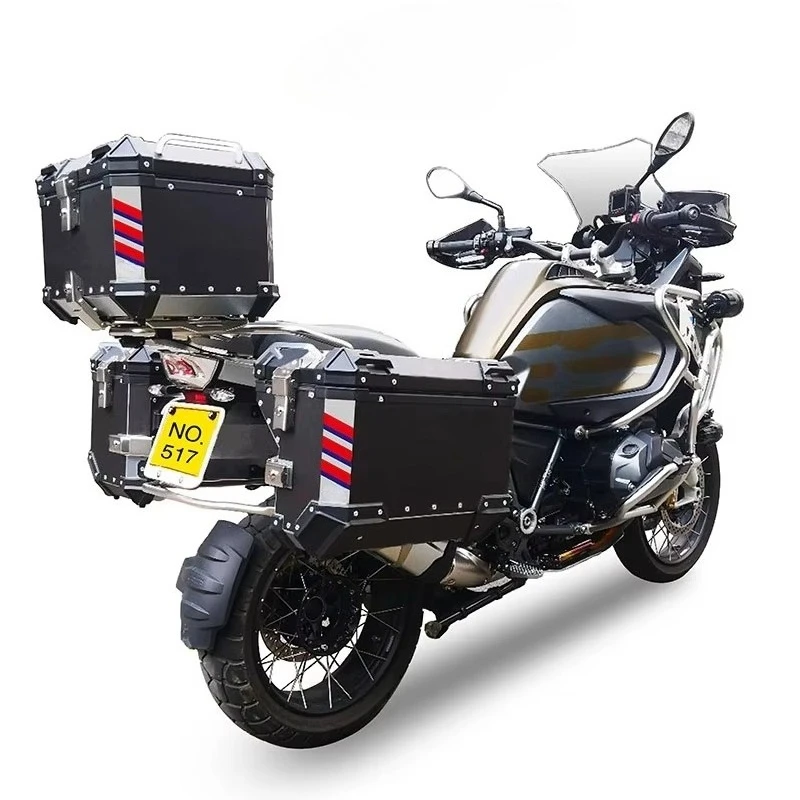 High Quality Metal Top Box Aluminum Motorcycle Side Box and Tail Box With Racks for Motorcycle