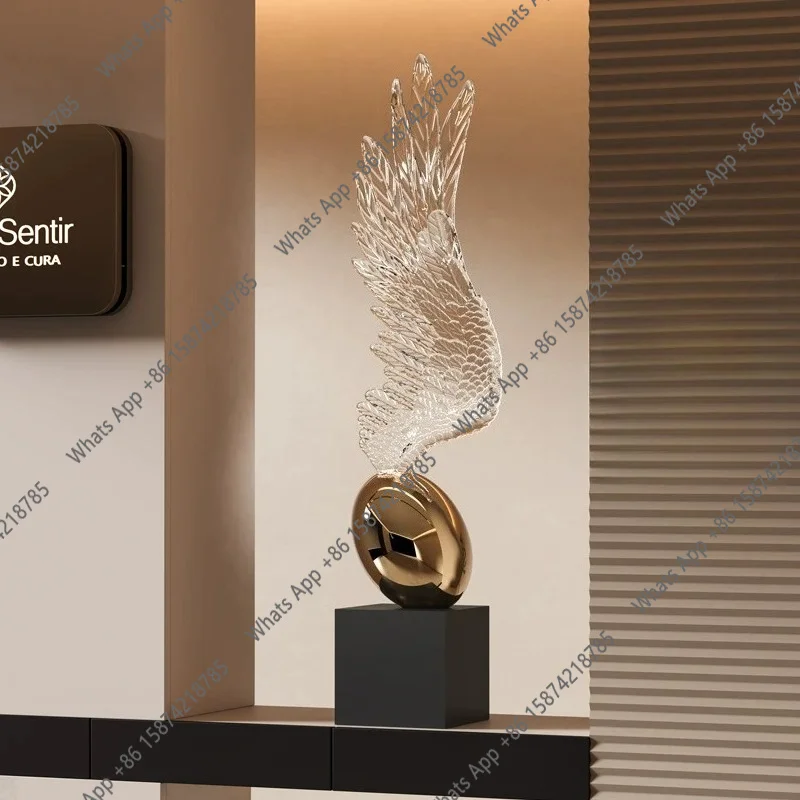 Transparent wings Art abstract ornament Sales department Hotel floor-to-ceiling sculpture Office Front desk entrance Creative de