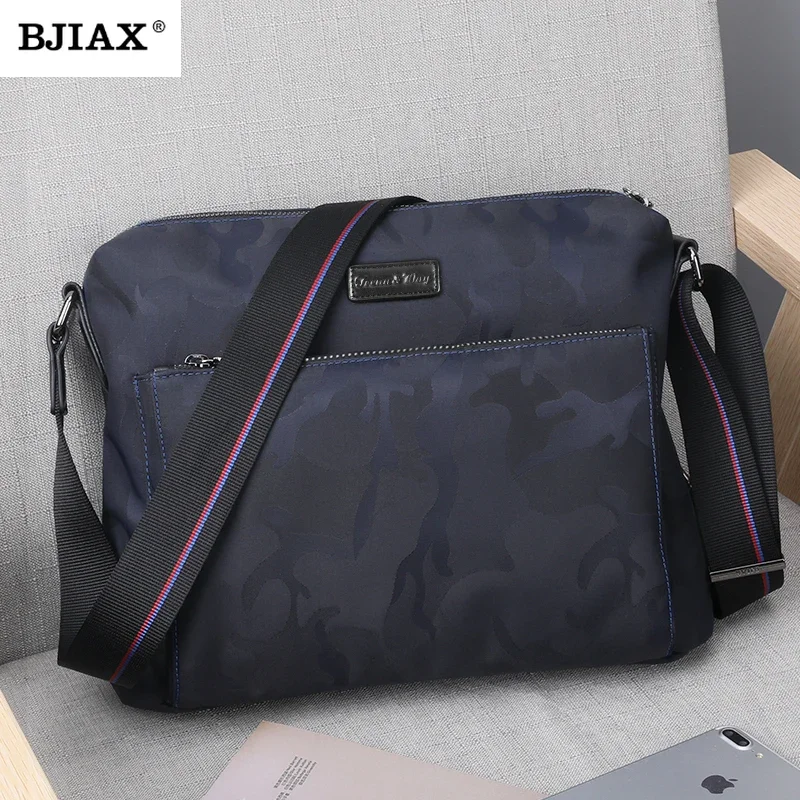 BJIAX Summer Men Bag Single Shoulder Oblique Cross Bag Male Fashion  Single Shoulder Bag Large Capacity Anti-splash Bag