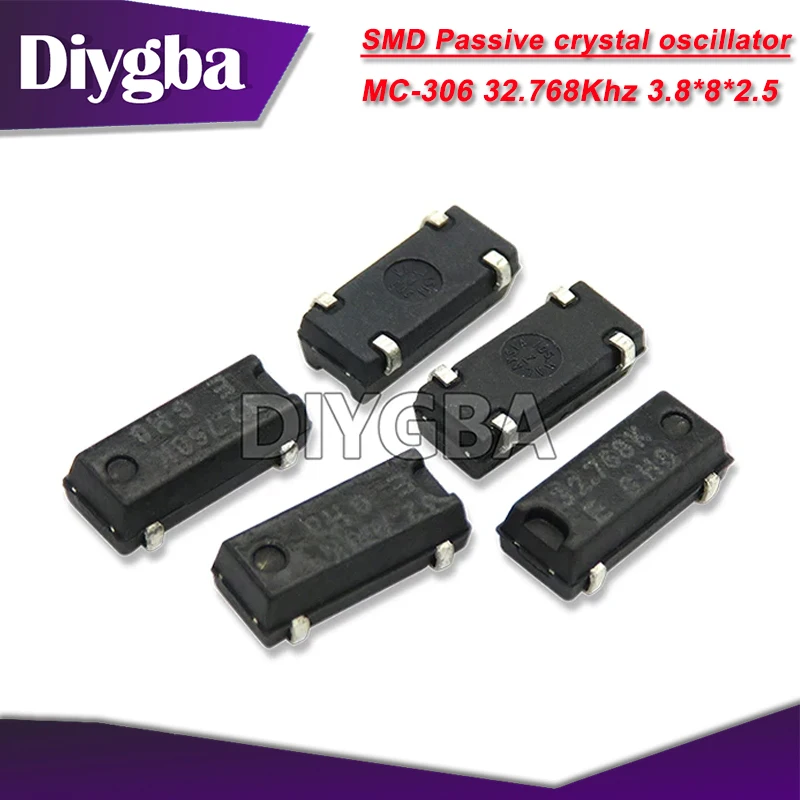 10PCS SMD Passive crystal oscillator 32.768K 4P 32768 12.5PF MC-306 MC306 3.8 * 8*2.5 32.768Khz