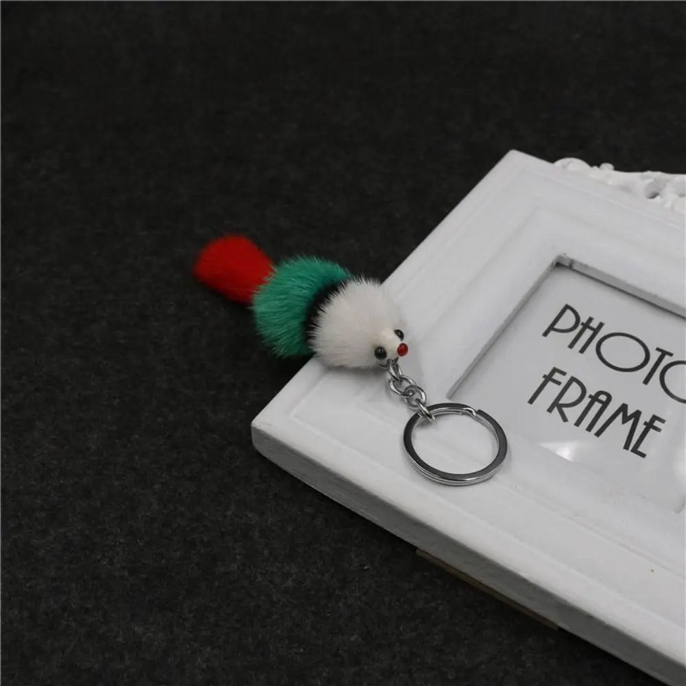 3PCS Cute Mink Fur Mink Fur Keychain Mini Size Hamster Pendant Animal Shape Soft Touch Cute Bag Charm