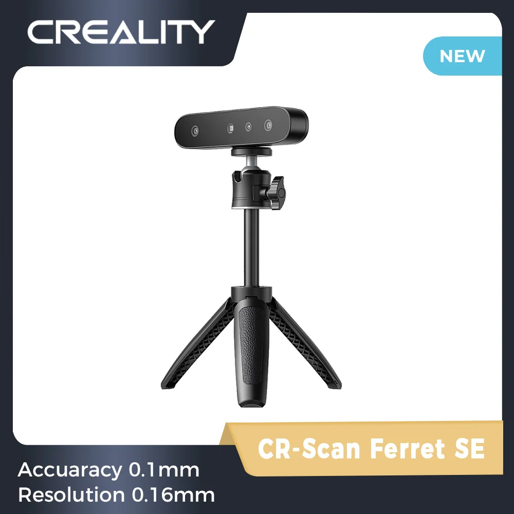 

3D-сканер Creality CR-Scan Ferret SE Портативный ручной сканер 30 кадров в секунду Быстрое сканирование 0,1 мм Точность 24-битное полноцветное сканирование