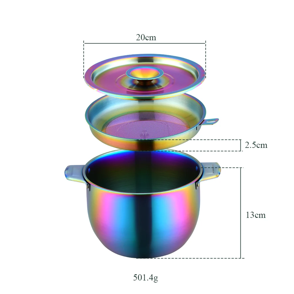 Buyer Star Stainless Steel 2.8L Oil Strainer Pot Container Gold Soup Storage Can With Filter Cooking Kitchen Household Tools