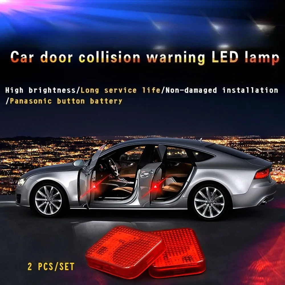 

2Pcs LED Door Anti-collision Warning Light, Universal Led Warning Lamp, High Brightness, Long Life, Non-destructive Installation