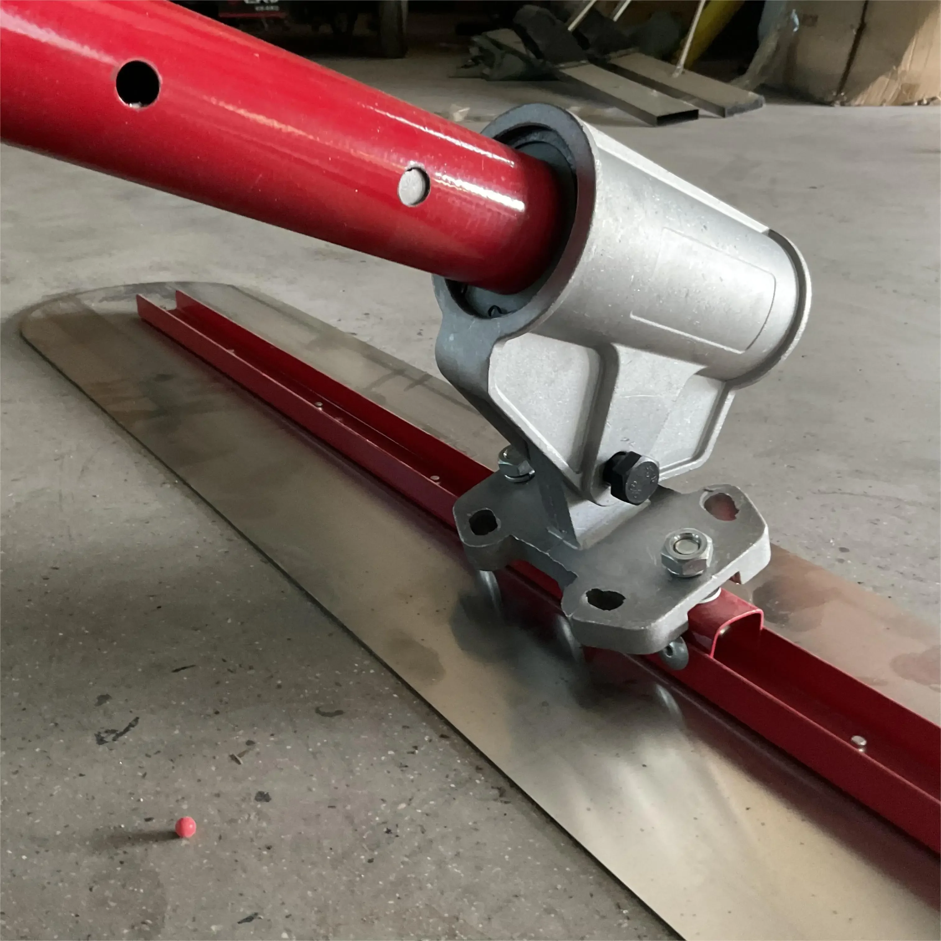 Outdoor Concrete Push-Pull Leveling Rod Ruler - Longer Cement Floor Trowel for Large Pavement Floor Surface Leveling Tool