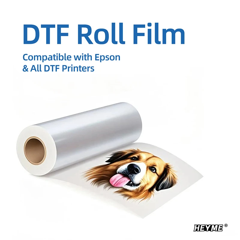 33cm x 100M Roll PET Film 13in x 328ft Double Sided Matte DTF Transfer Film Hot Peel Instant Peel for DTF Printer Printing