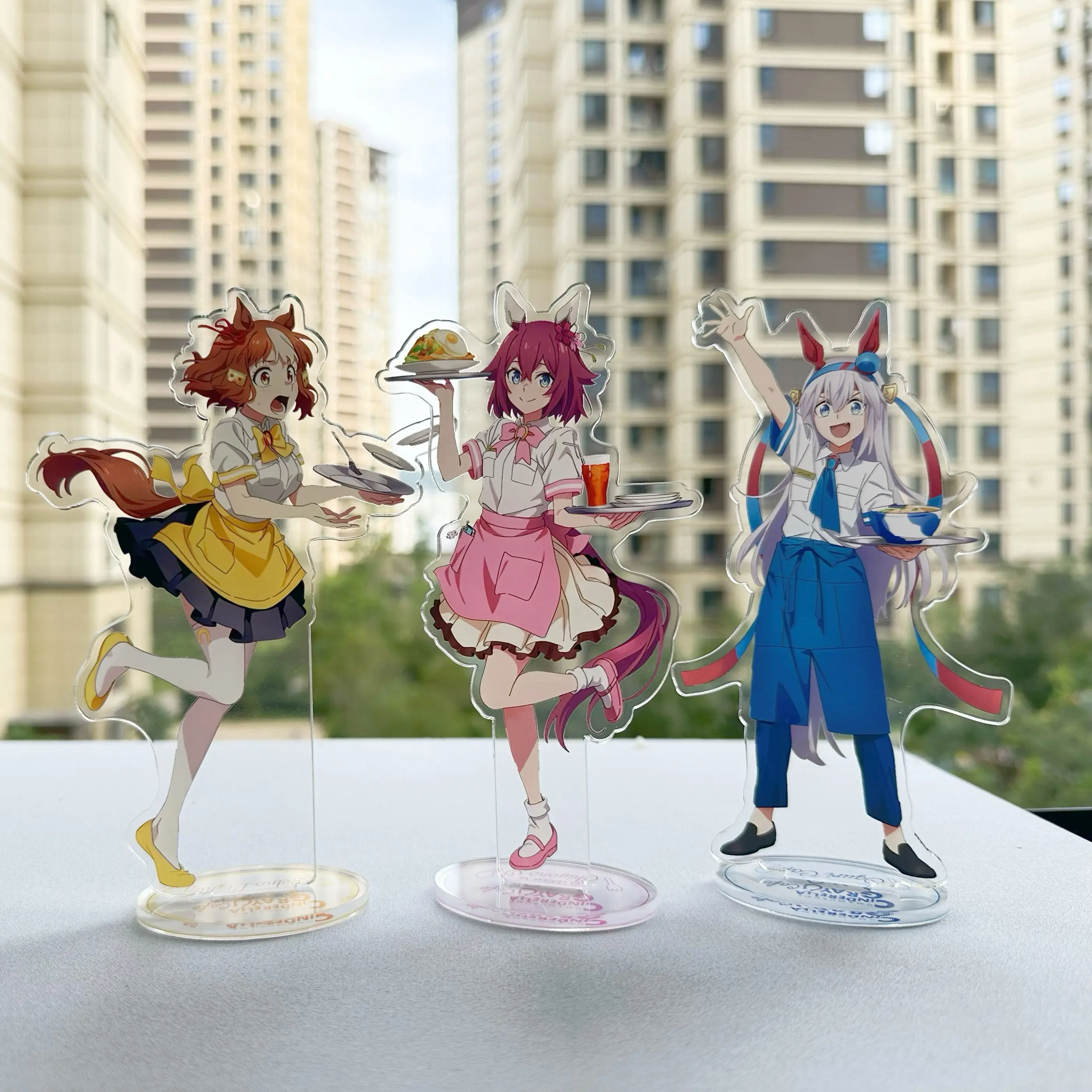 15cm Food Section Pretty Derby Japanese Animation figure Tokai Teio Cosplay Acrylic stand Model Plate holder Cake topper Birthda