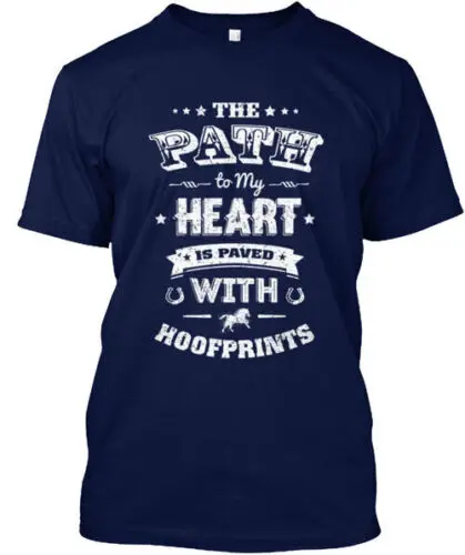 Hoofprints Horse T-Shirt Made in the USA Size S to 5XL