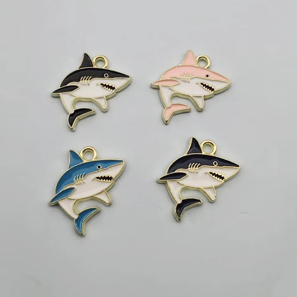 10pcs Shark Charm for Jewelry Making Accessories