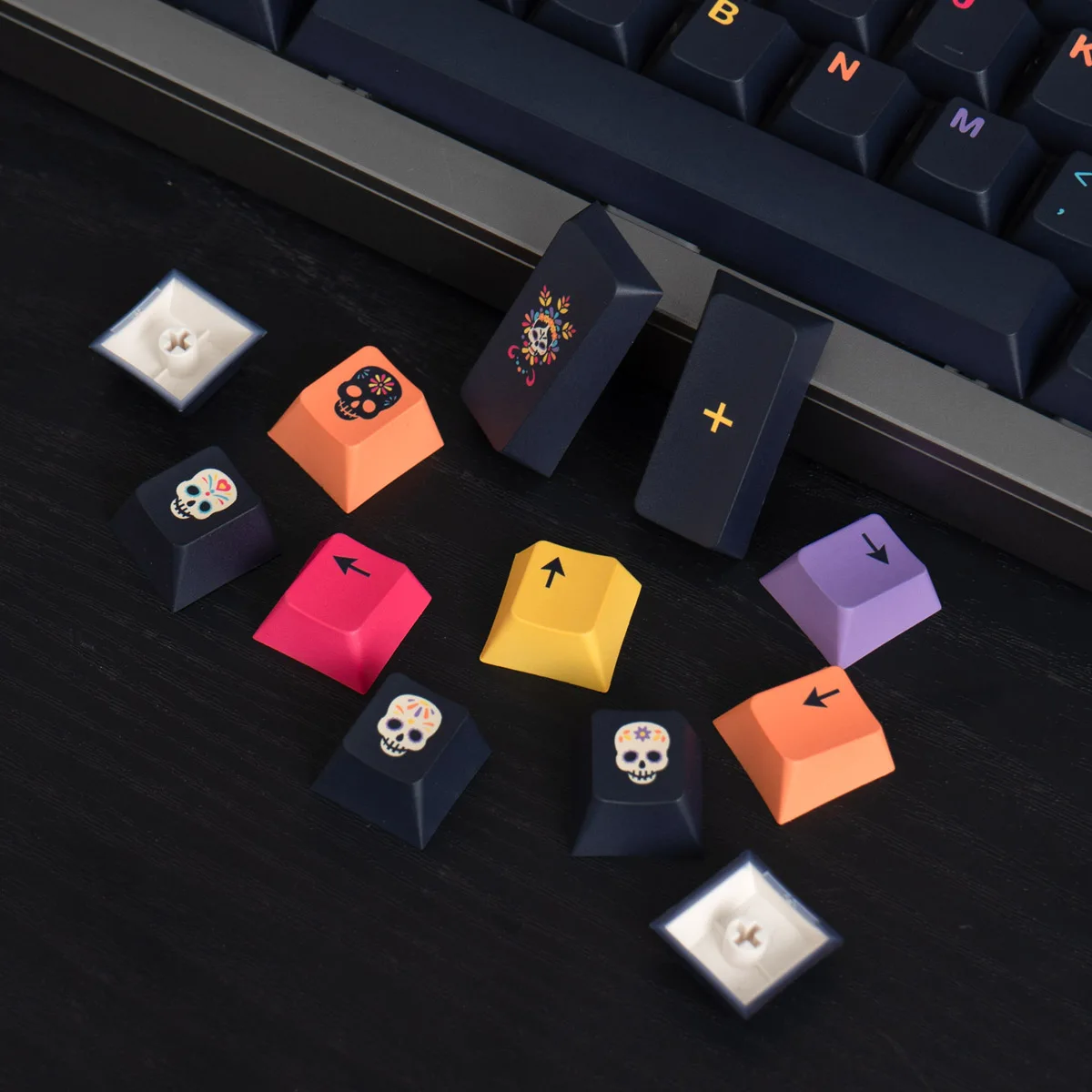 Gmk mictlan Large Set Cherry Profile Pbt Keycap Dye-Sub English Custom Personality Keycaps For Mechanical Keyboard  61/64/68