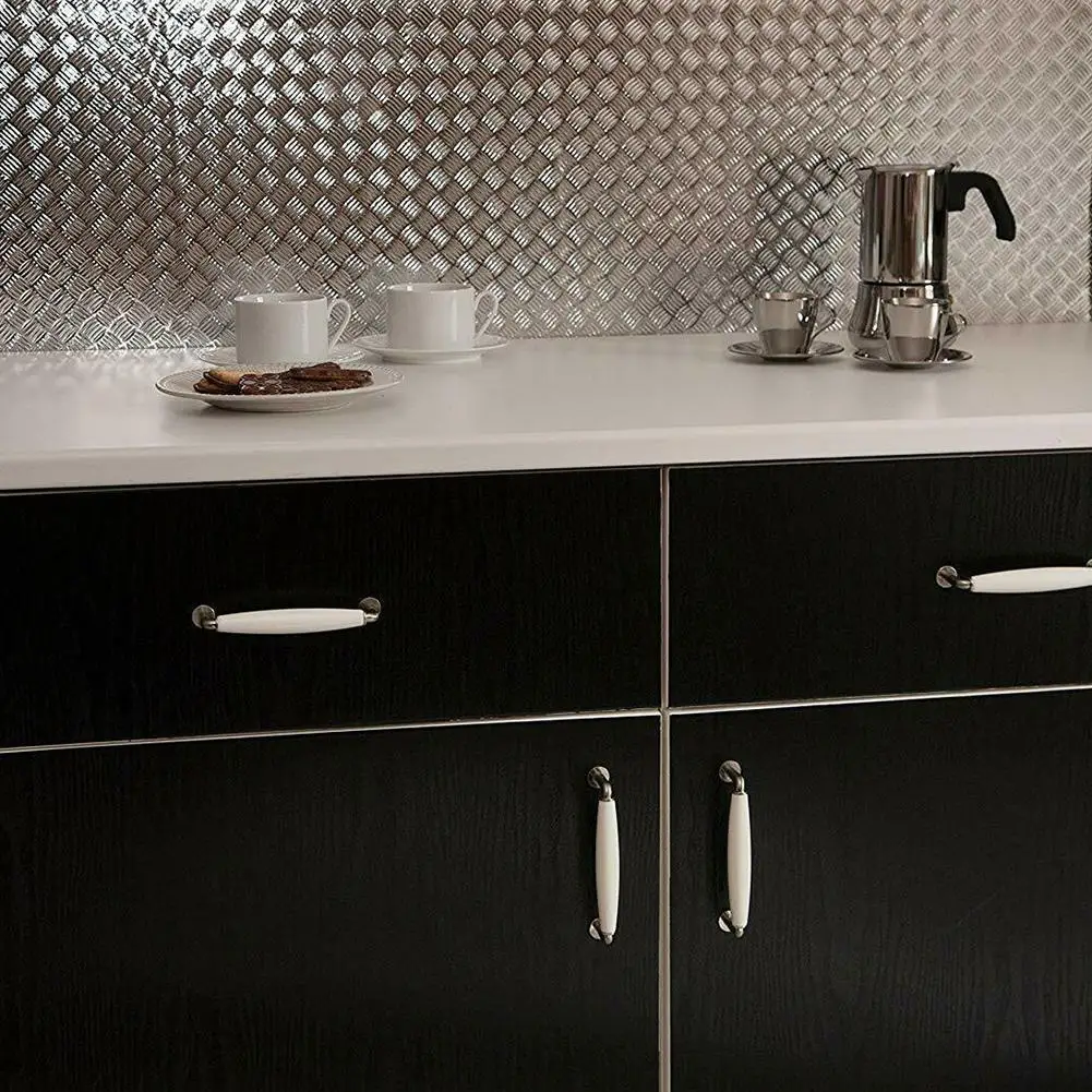 Black Wood Grain Self-Adhesive Wallpaper Waterproof Wall Stickers Furniture Kitchen Cabinet Decoration Renovation