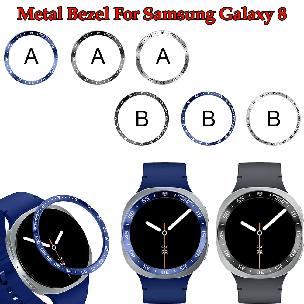 

Металлический защитный ободок для Samsung Galaxy Watch 8 Classic/8 40/44 мм с разметкой времени/скорости, аксессуар