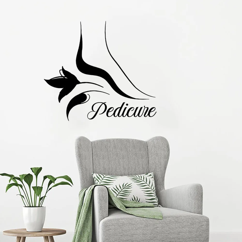 1PC NEW Manicure Customizable Name Wall Sticker Self Adhesive Vinyl For party decoration Wall Decoration Murals