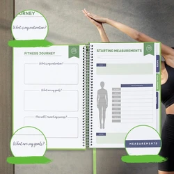 Fitness Journal Workout Log-Book Fitness Planner Daily Log Planner for Men & Women Weight Loss,Lifting,to Track Goals K1KF