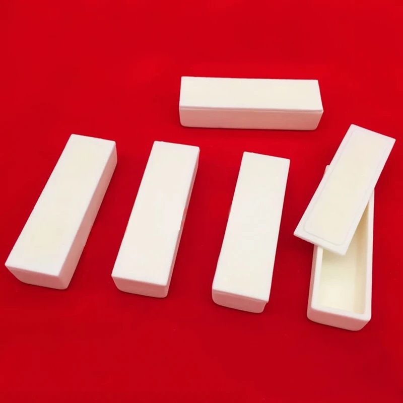 100x40x20mm/100x30x20mm/100x20x20mm/ with lid rectangular corundum crucible/Alumina Corundum crucible/Al2O3 ceramic crucible+