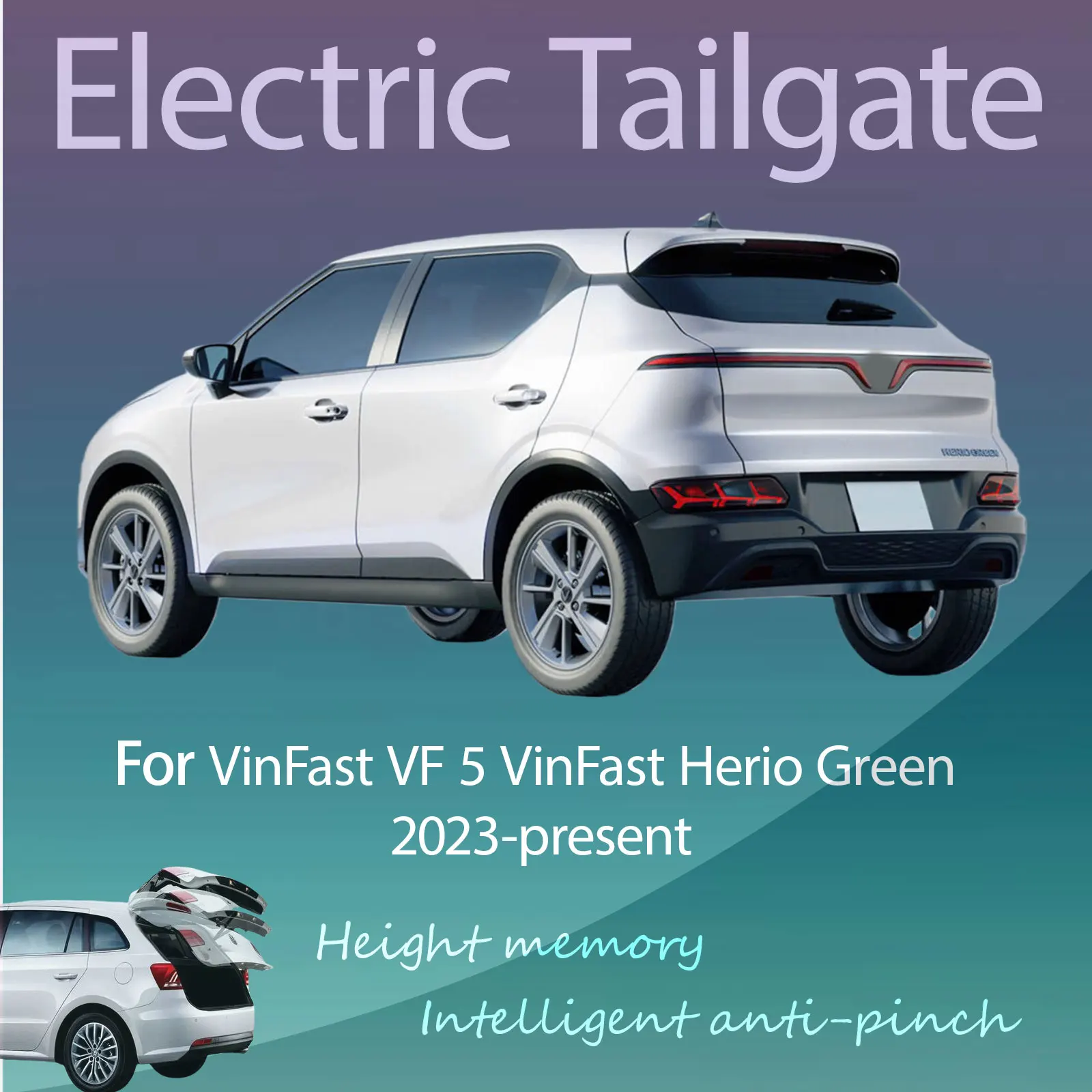 For VinFast VF 5/Herio Green 2023-present Electric Tailgate with Sensor Trunk Anti-pinch Memory Height Intelligent Operation