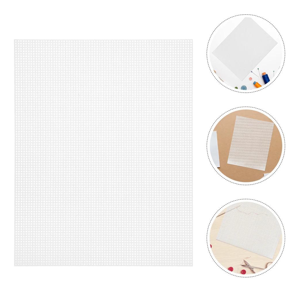 

8pcs Plastic Mesh Canvas Sheets: Embroidery Needlework Canvases Yarn Crafting Crossstitch Screen Mesh for Knit Crochet Projects