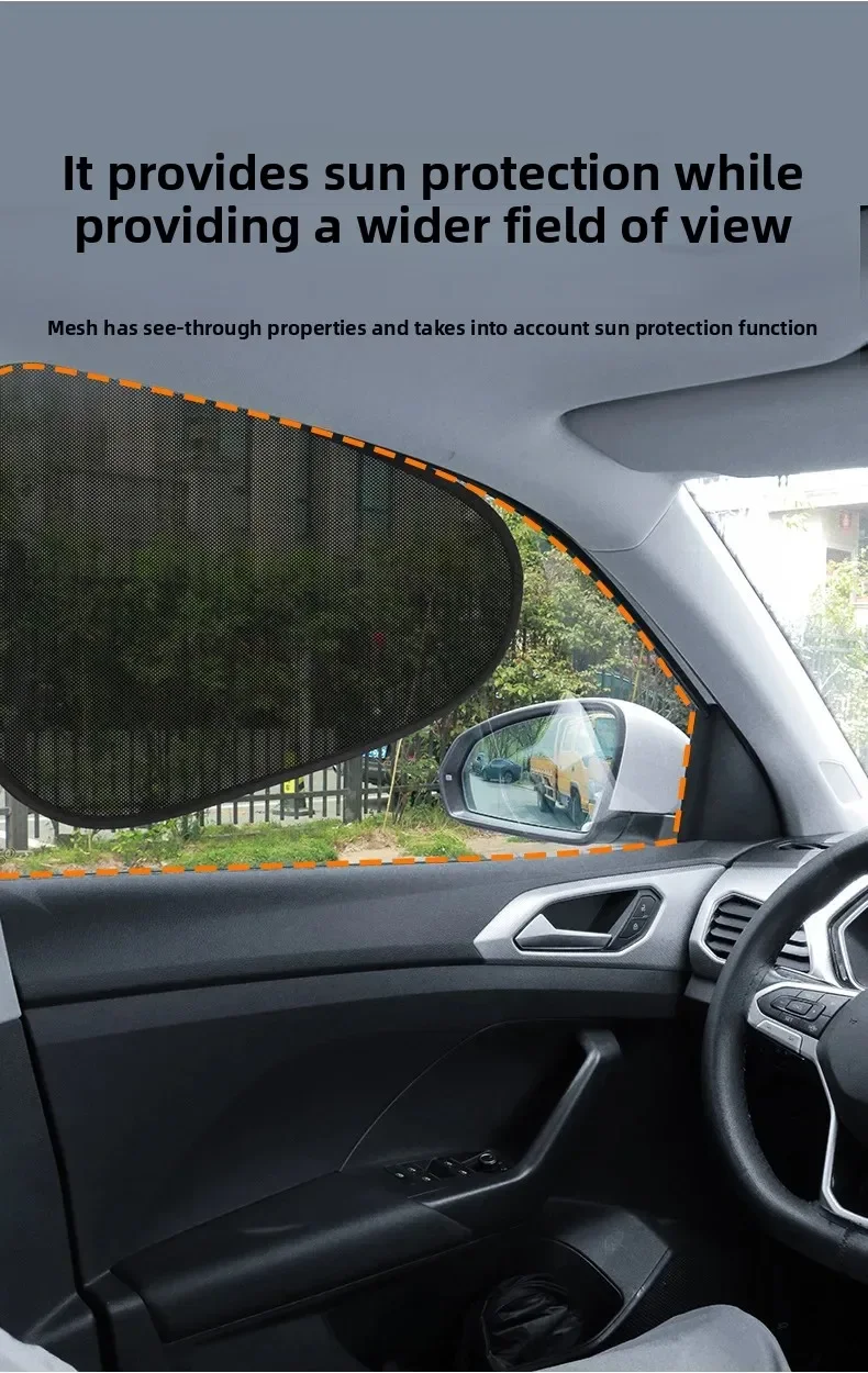 Universeller Auto-Sonnenschutz Elektrostatischer 4-Schicht-Seitenfenster-Sonnenschutz für Auto Sonnenblenden-Vorhänge UV-Schutz Sonnenschutzfolie – Detail 3