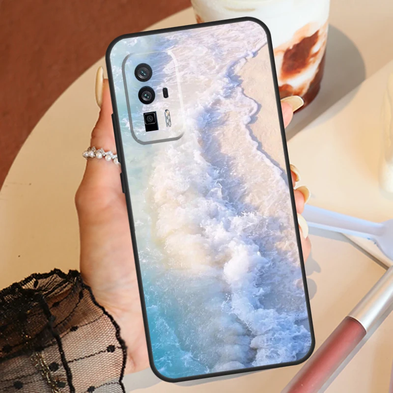 Blue Sea Ocean Waves Case For POCO X3 X5 F5 Pro M5 M5s F4 X4 GT F3 Xiaomi 11T 12T 13T 13 Pro 12 Lite 12X Coque