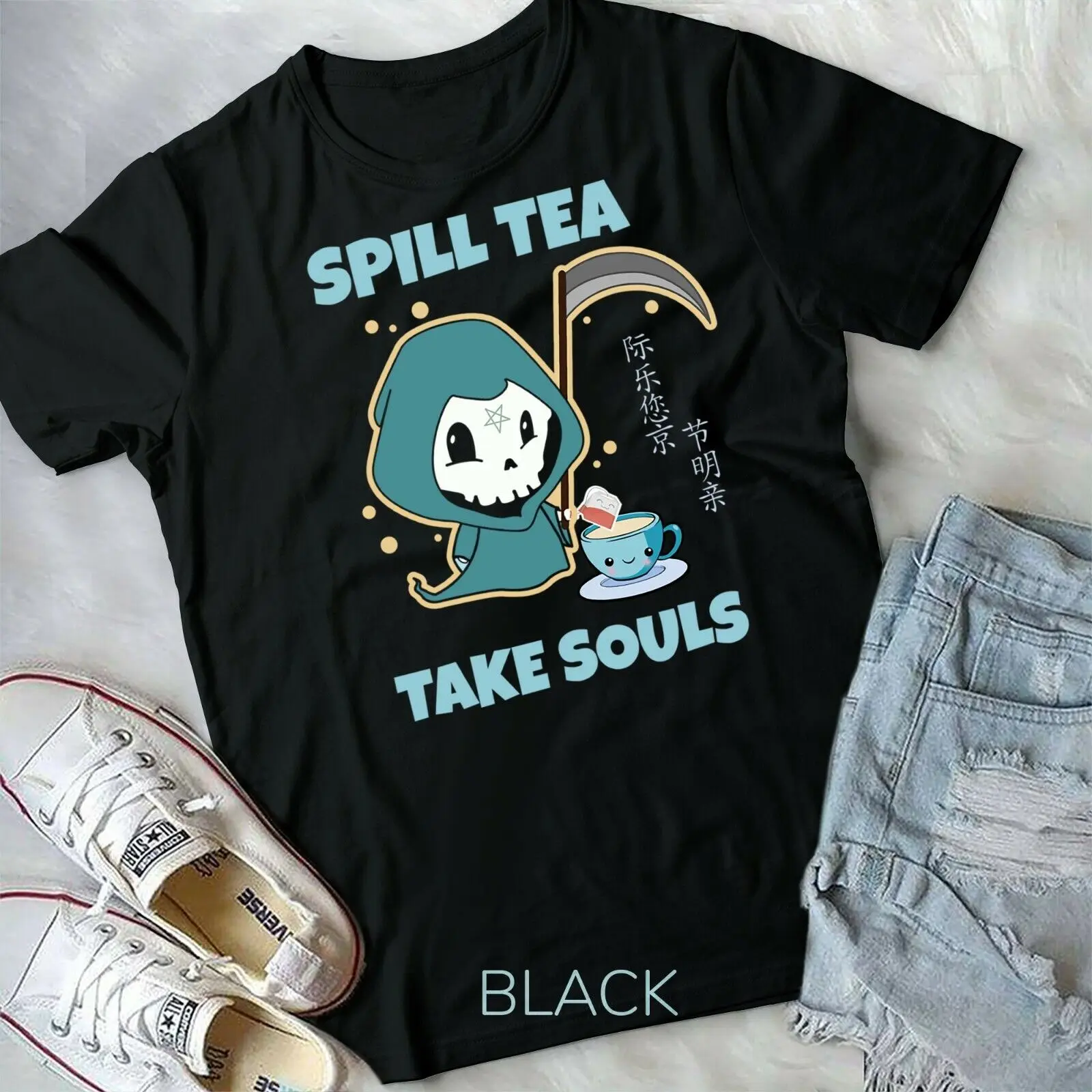 

Pastel Goth Aesthetic Anime Spill Tea Souls Unisex Form T-shirt Youth T-shirt